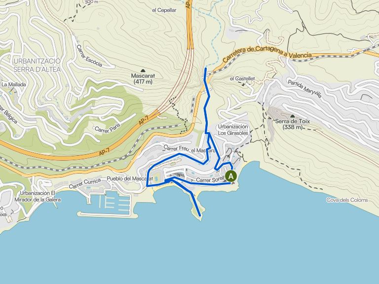 De Barranc Salat kloof en de Mascarat inhammen | wandeling | Komoot